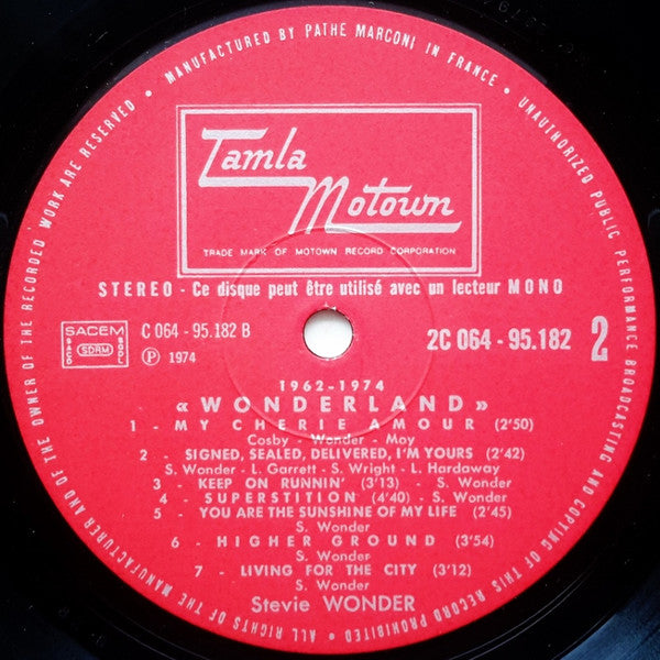 Stevie Wonder : 1962 - 74 Wonderland (LP,Compilation)