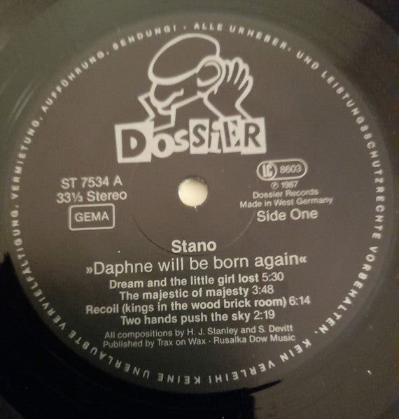 Stano : Daphne Will Be Born Again (LP)