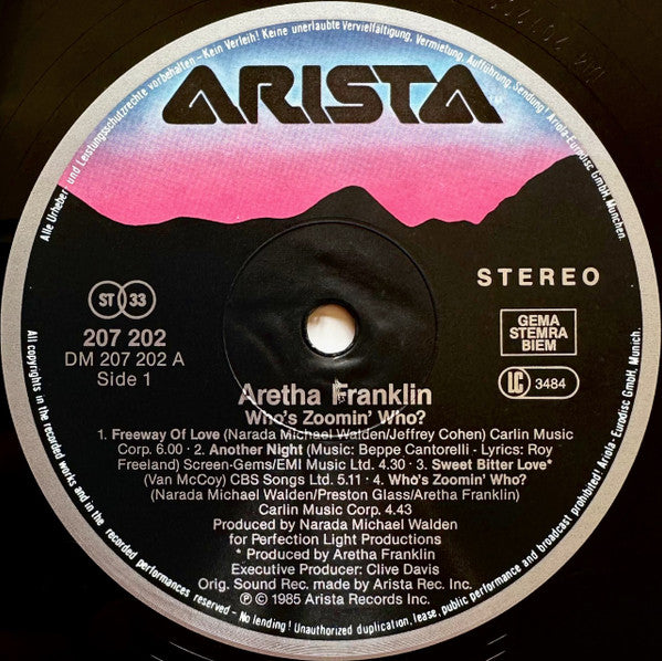 Aretha Franklin : Who's Zoomin' Who? (LP, Album)