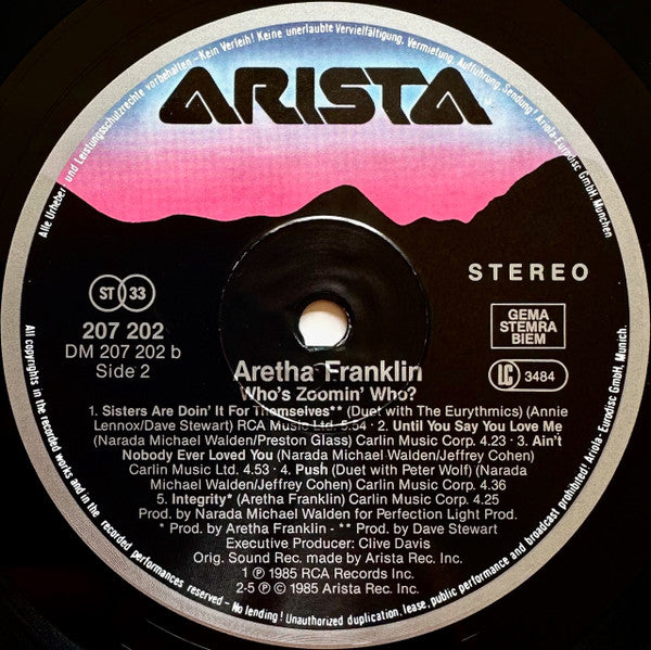 Aretha Franklin : Who's Zoomin' Who? (LP, Album)
