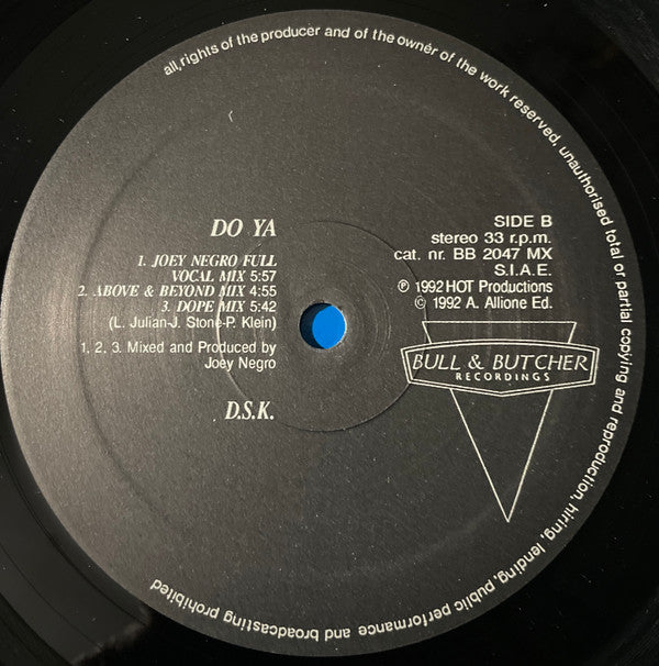 DSK : Do Ya (12")