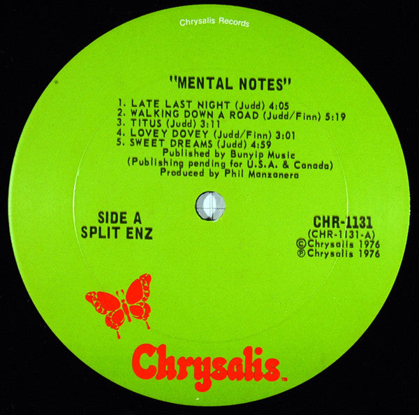 Split Enz : Mental Notes (LP, Album, Gat)