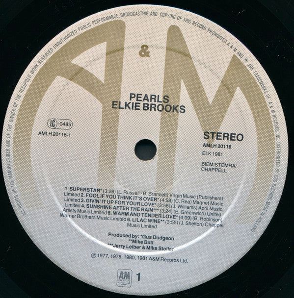 Elkie Brooks : Pearls (LP, Comp)