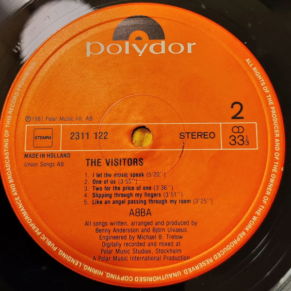 ABBA : The Visitors (LP, Album)