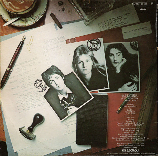 Wings - Band On The Run (LP, Album) - De Platen Aap – Vinylwinkel in Brielle & online webshop voor muziekliefhebbers