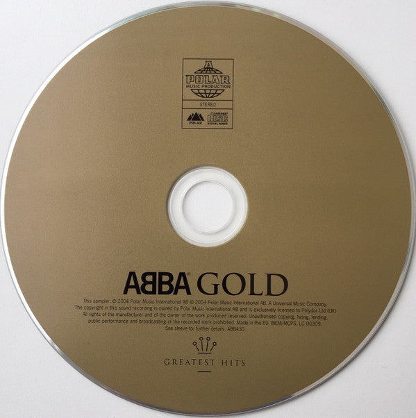 ABBA : Gold (Greatest Hits) (CD, Comp, RE, RM, RP, 30t)
