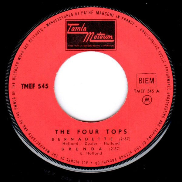 Four Tops : Bernadette (7", EP)