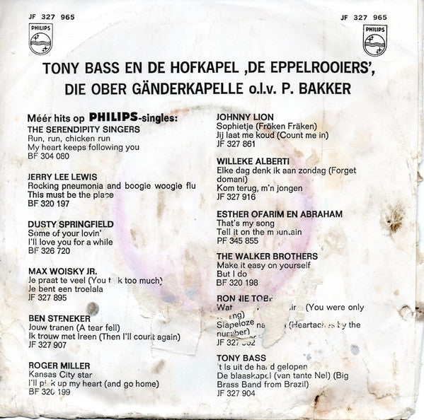 Tony Bass (2) en De Eppelrooiers, Die Obergänderkappelle o.l.v. P. Bakker (2) : Carnaval In De Lichtstad! No. 2 (7", Single, Mono, 3-P)