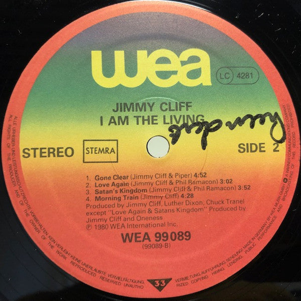 Jimmy Cliff : I Am The Living (LP, Album)