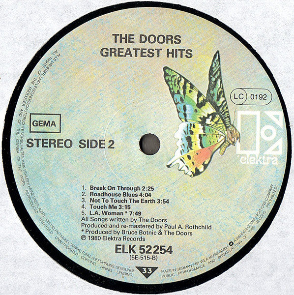 The Doors : Greatest Hits (LP, Comp)