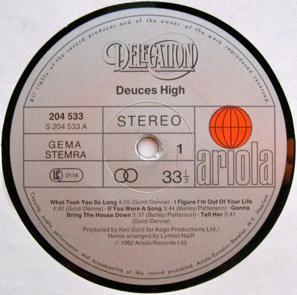 Delegation : Deuces High (LP, Album)