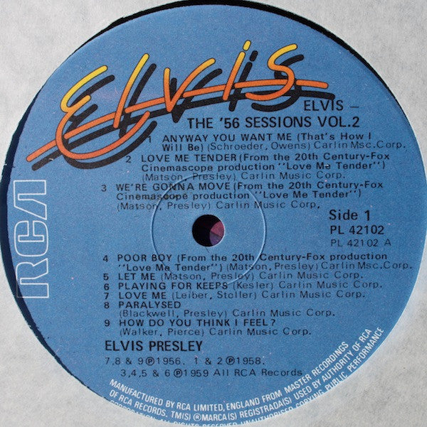 Elvis Presley : The '56 Sessions Volume 2 (LP,Compilation,Mono)