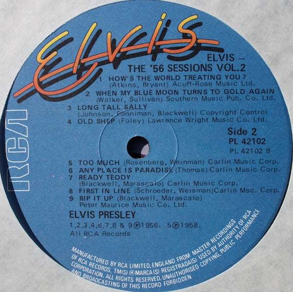 Elvis Presley : The '56 Sessions Volume 2 (LP,Compilation,Mono)
