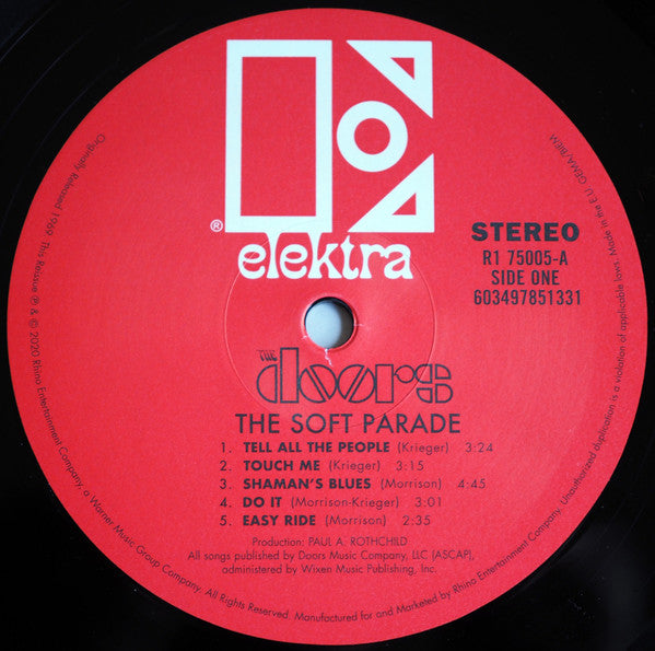 The Doors - The Soft Parade (LP, Album, RE, RM, Gat) - De Platen Aap – Vinylwinkel in Brielle & online webshop voor muziekliefhebbers