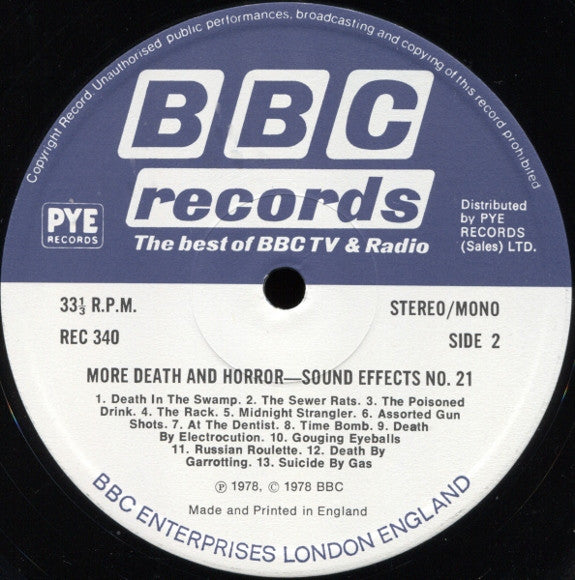 Mike Harding (3), Peter Harwood : More Death & Horror - Sound Effects No. 21 (LP, Album)