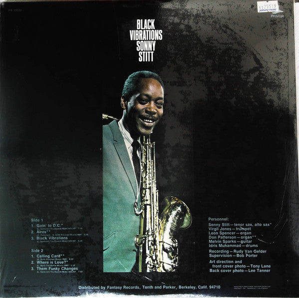 Sonny Stitt : Black Vibrations (LP, Album, RE, RM, Jap)