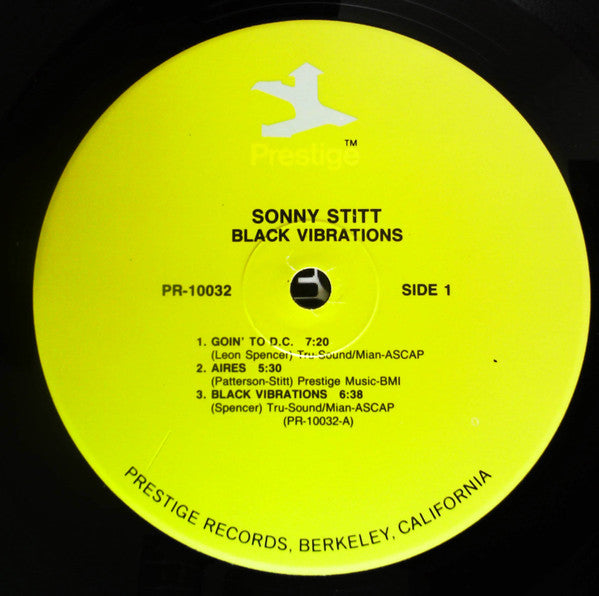 Sonny Stitt : Black Vibrations (LP, Album, RE, RM, Jap)