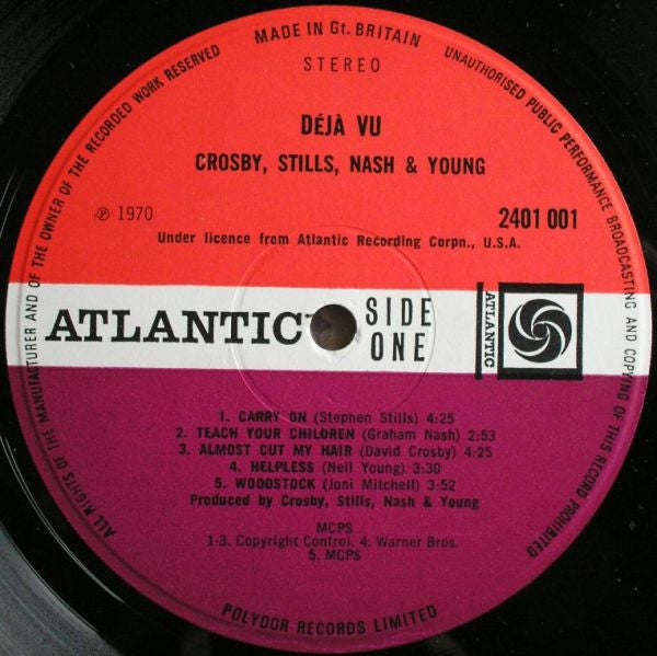 Crosby, Stills, Nash & Young / Dallas Taylor & Greg Reeves - Déjà Vu (LP, Album, Fau) - De Platen Aap – Vinylwinkel in Brielle & online webshop voor muziekliefhebbers