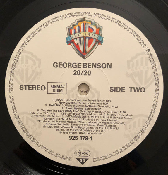 George Benson : 20/20 (LP, Album)