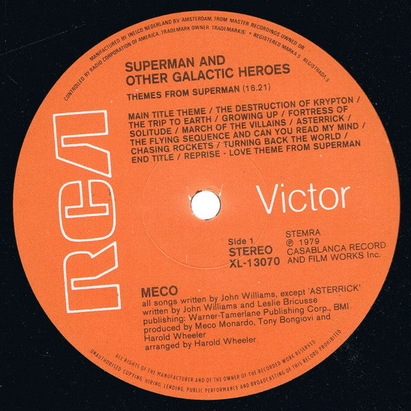 Meco* : Superman And Other Galactic Heroes (LP, Album)