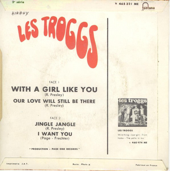 Les Troggs* : With A Girl Like You (7", EP, Mono)