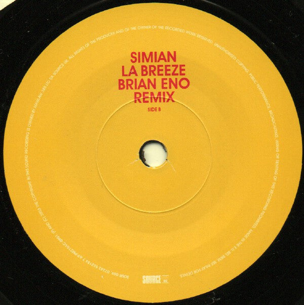 Simian - La Breeze (7", Single) - De Platen Aap – Vinylwinkel in Brielle & online webshop voor muziekliefhebbers