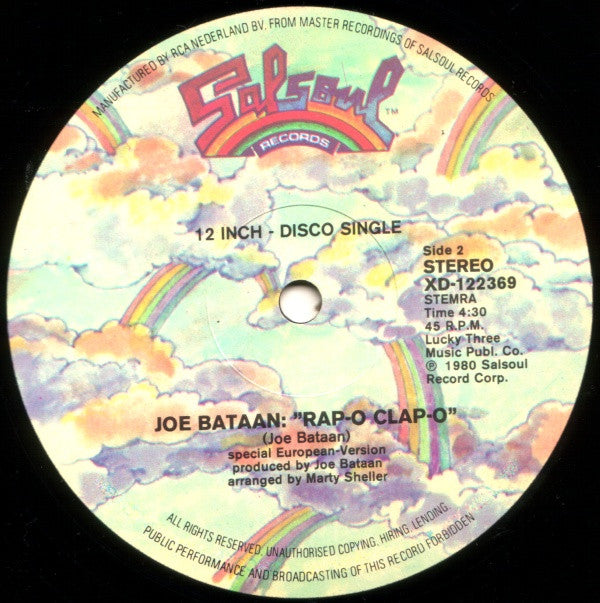 Joe Bataan : El Rap-O Clap-O (12", Single)