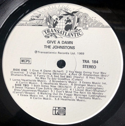 The Johnstons : Give A Damn (LP, RE)