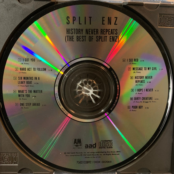 Split Enz : History Never Repeats (The Best Of Split Enz) (CD, Comp)