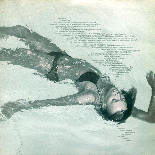 Joni Mitchell : The Hissing Of Summer Lawns (LP, Album, RE, Gat)