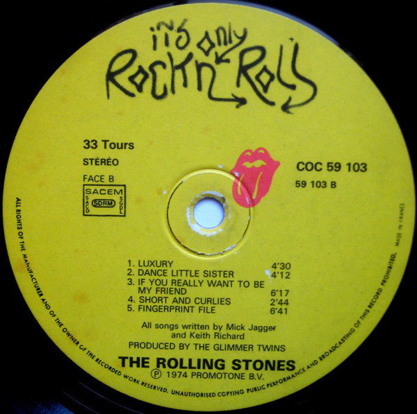 The Rolling Stones : It's Only Rock 'N Roll (LP, Album)