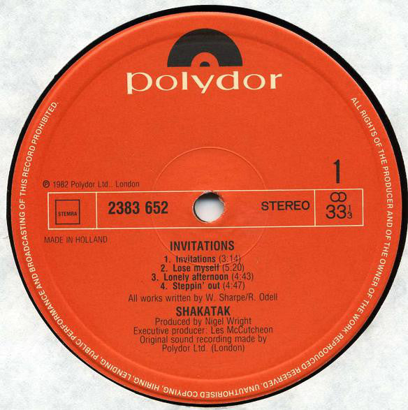 Shakatak : Invitations (LP, Album)