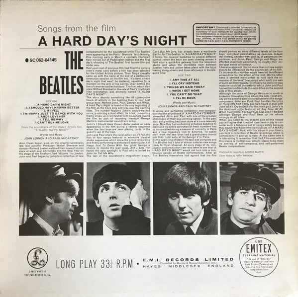 The Beatles : A Hard Day's Night (LP, Album, RE)