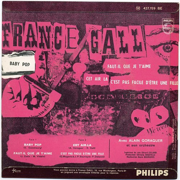 France Gall : Baby Pop (7", EP, Mono)