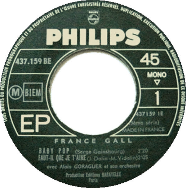 France Gall : Baby Pop (7", EP, Mono)