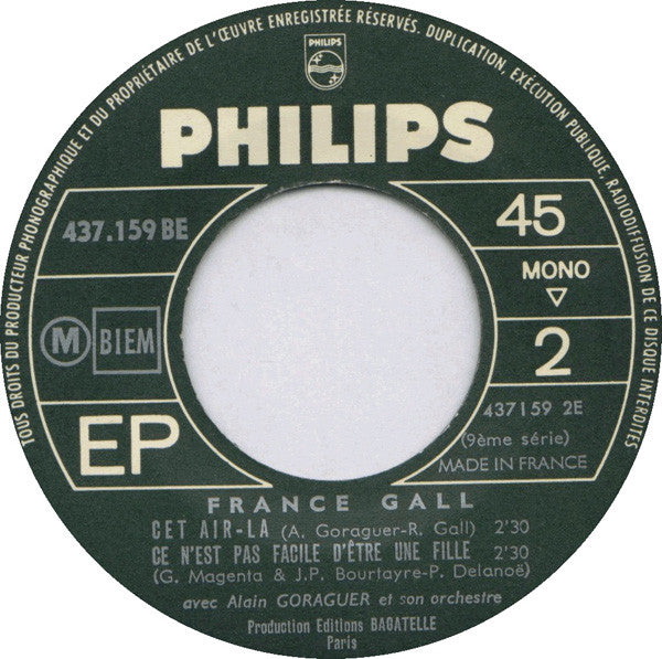 France Gall : Baby Pop (7", EP, Mono)