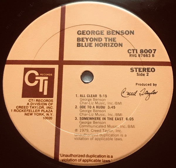 George Benson : Beyond The Blue Horizon (LP, Album, RE)