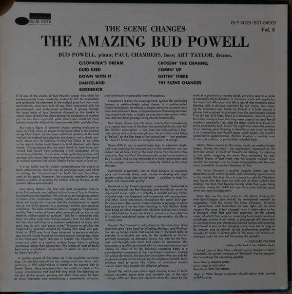 The Amazing Bud Powell* : The Scene Changes, Vol. 5 (LP, Album, RE, All)