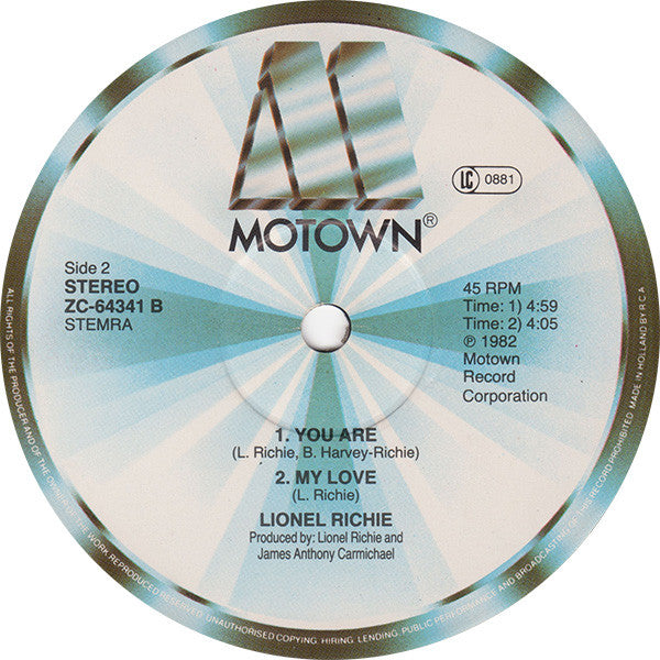 Lionel Richie : Penny Lover (Extended Version) (12")