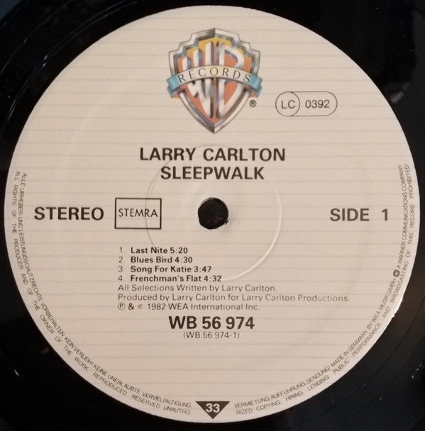 Larry Carlton : Sleepwalk (LP, Album)