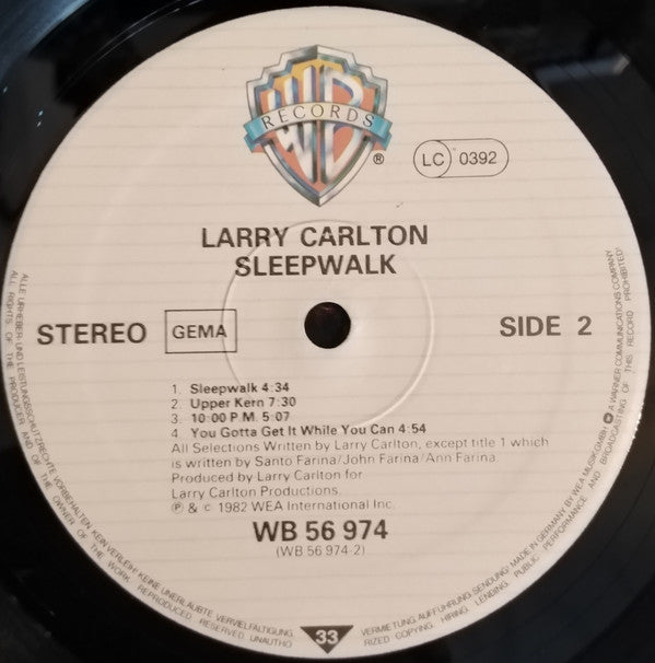 Larry Carlton : Sleepwalk (LP, Album)