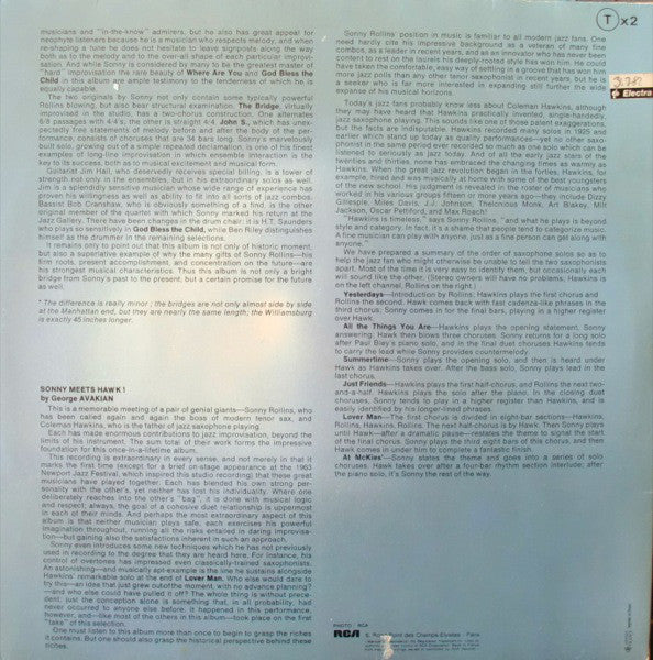 Sonny Rollins : Vol 1: "The Bridge" / Vol 2: With Coleman Hawkins "Sonny Meets Hawk!" (2xLP, Comp)