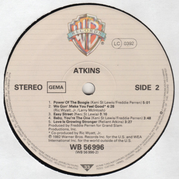 Atkins : Atkins (LP, Album)