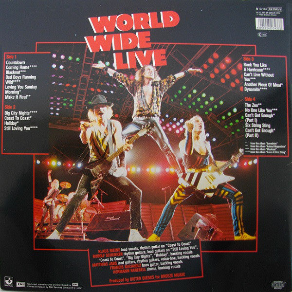 Scorpions : World Wide Live (LP,Album,Stereo)