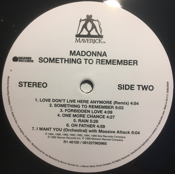 Madonna : Something To Remember (LP,Album,Compilation,Reissue)