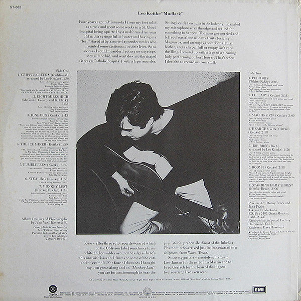Leo Kottke : Mudlark (LP, Album, RP, Win)