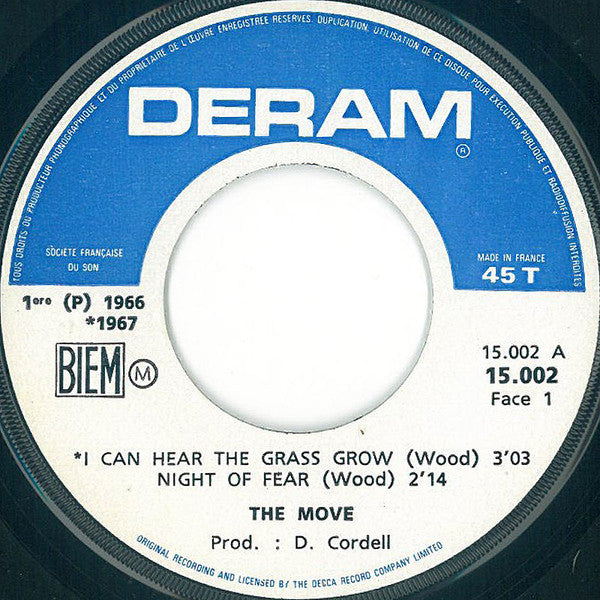 The Move : I Can Hear The Grass Grow / Night Of Fear (7", EP)