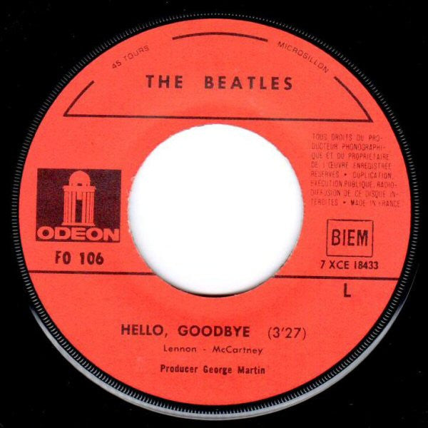 The Beatles : Hello, Goodbye (7", Single, Mono)