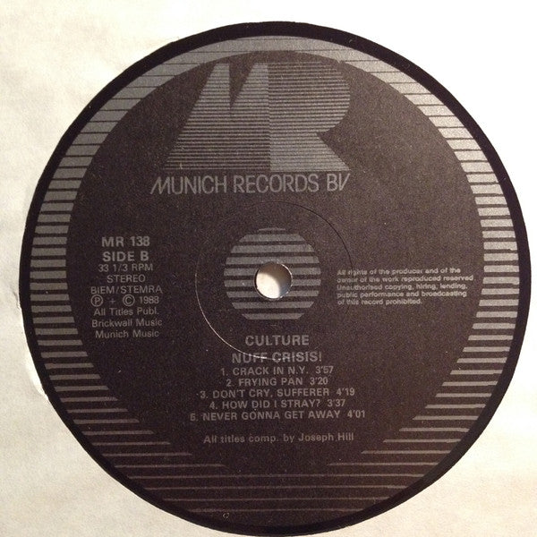 Culture : Nuff Crisis! (LP, Album)