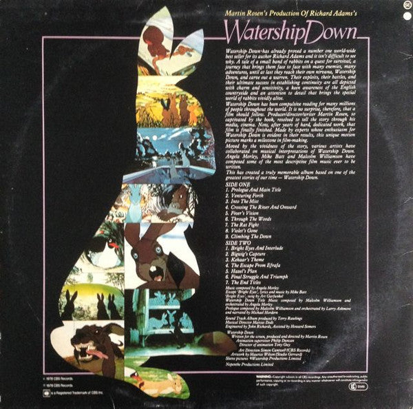 Angela Morley : Original Soundtrack Watership Down (LP,Album)